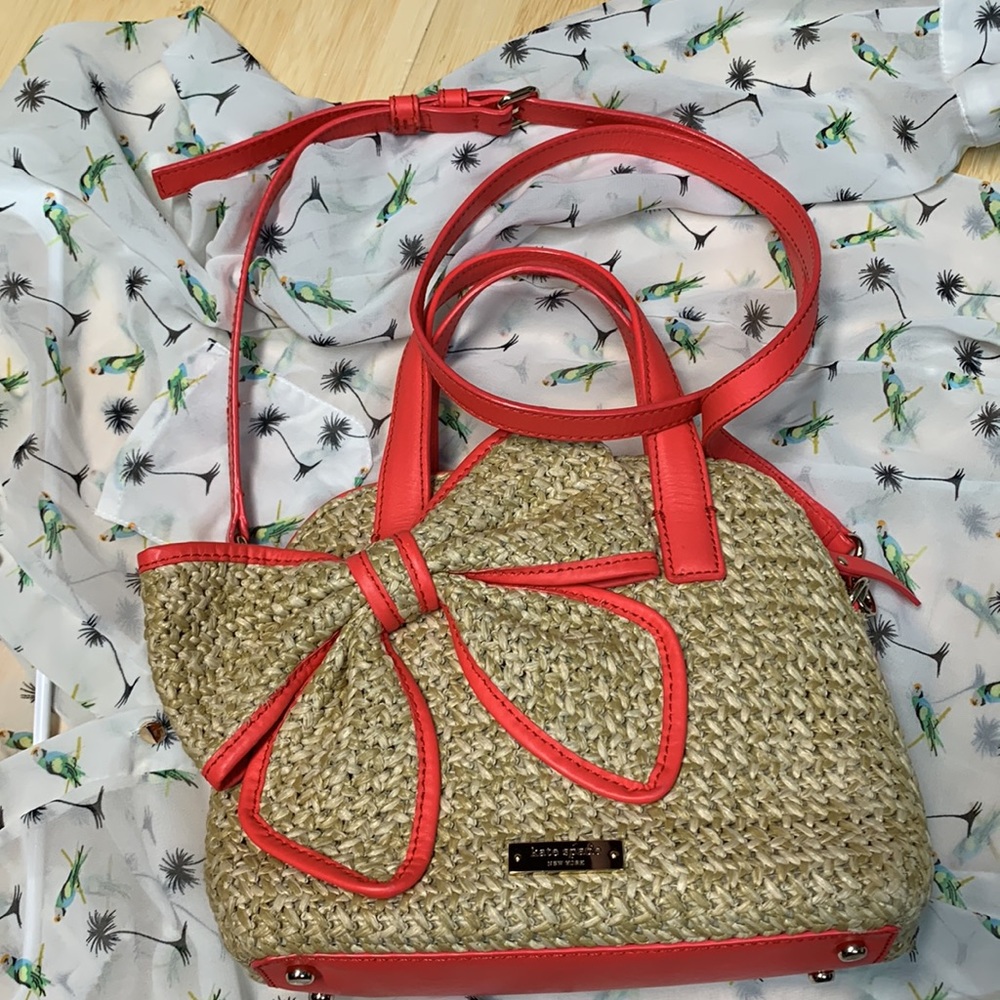 Kate spade Maise bow straw bag